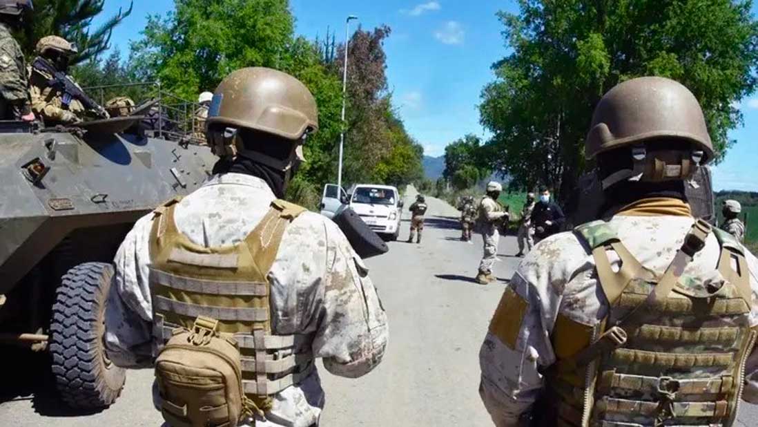 Militarización de la zona sur de frontera chilena