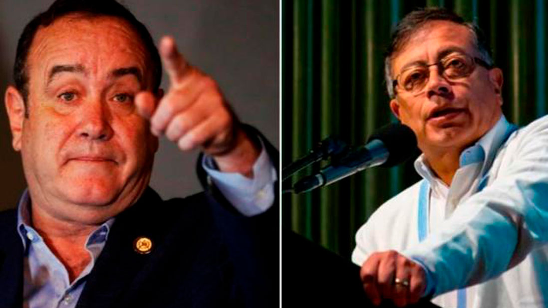Mandatarios de Guatemala y Colombia, Alejandro Giammattei y Gustavo Petro