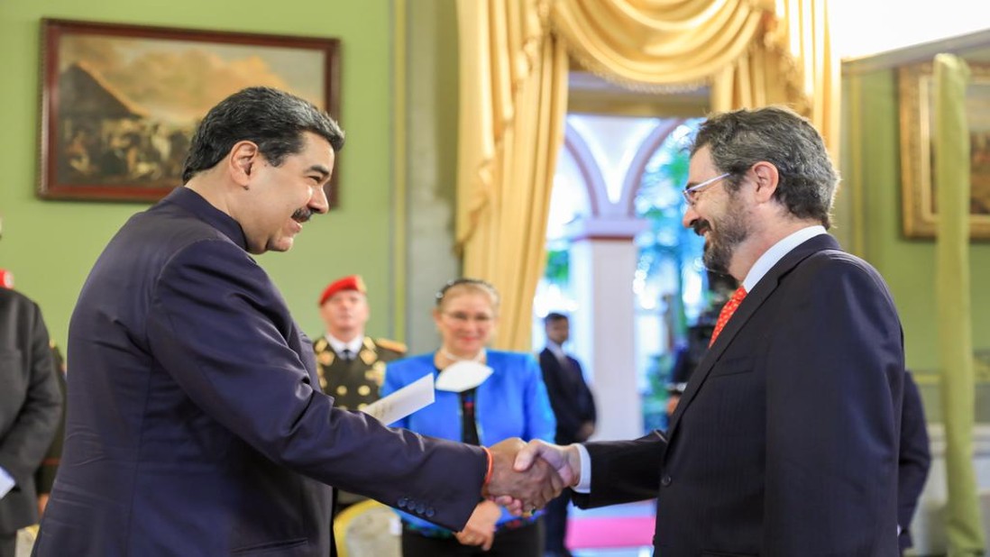 Maduro recibió al embajador de España en Venezuela