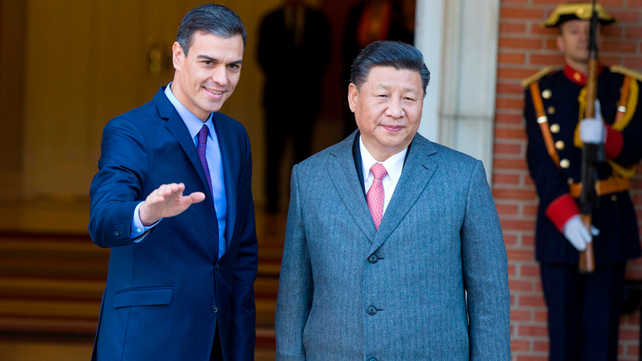 Presidente del Gobierno de España, Pedro Sánchez y presidente chino, Xi Jinping