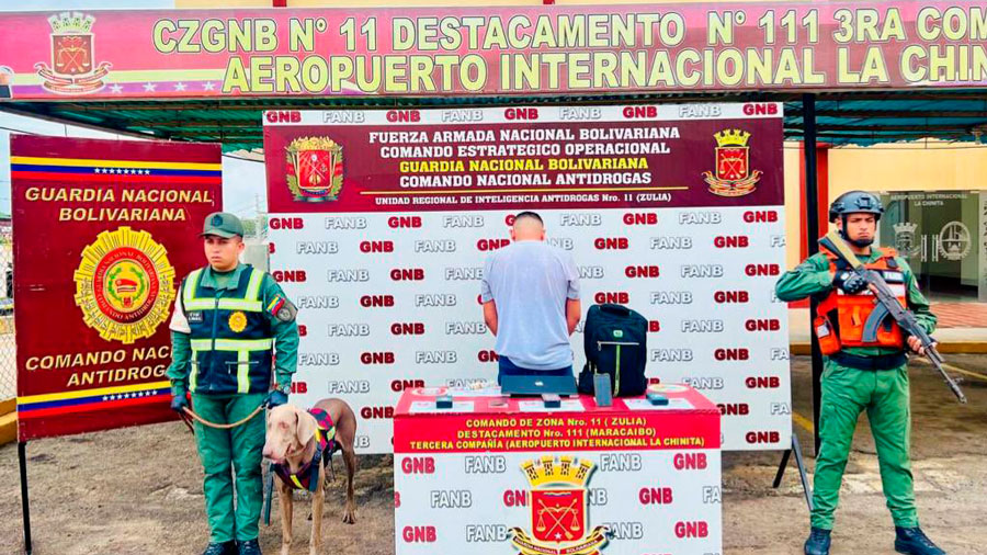 FANB incautó más de 24 kilos de cocaína en aeropuertos de Maiquetía y Zulia