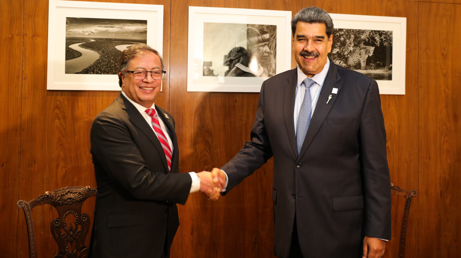 Presidentes de Venezuela, Nicolás Maduro, y de Colombia, Gustavo Petro