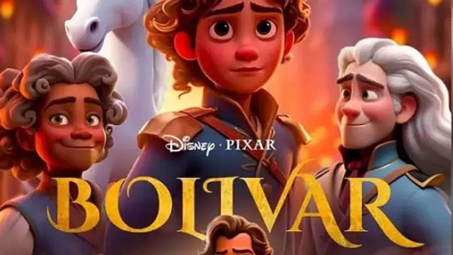 ¡Simón Bolívar al estilo Disney! Una representación animada impresionante gracias a la inteligencia 