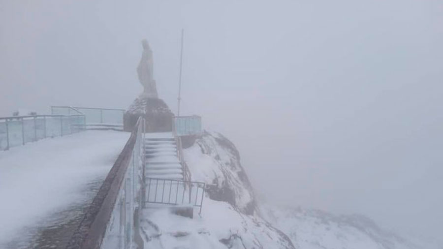 Registran nevada en el Parque Nacional Sierra Nevada en Mérida