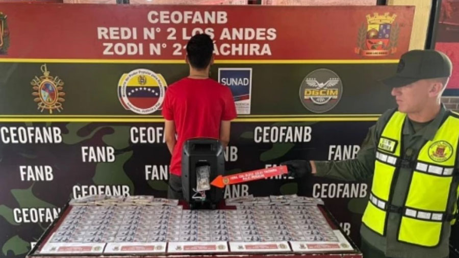Guardia Nacional detiene a hombre con 150.000 dólares falsos en frontera con Colombia