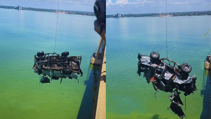 Recuperan vehículo siniestrado en el Lago de Maracaibo