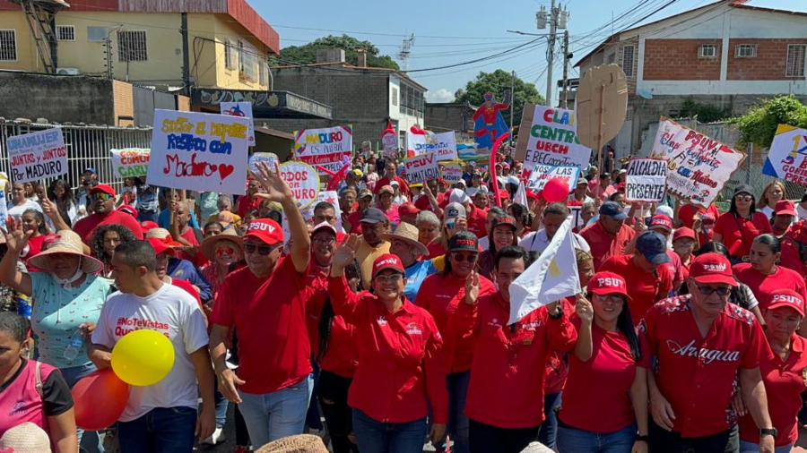 Diferentes marchas en el país en apoyo al PSUV