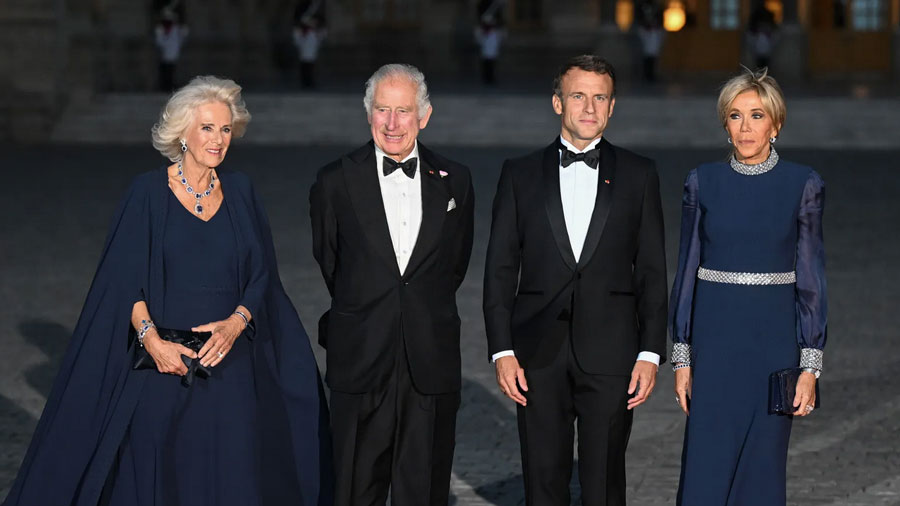 Francia homenajea a Carlos III y Camilla con una gala llena de famosos en Versalles