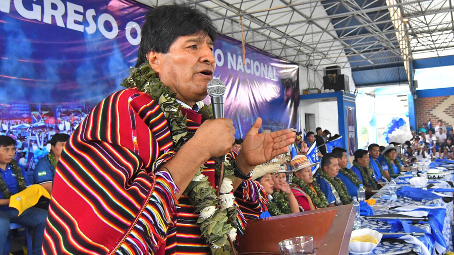 El MAS de Bolivia nombra a Evo Morales "candidato único" para las