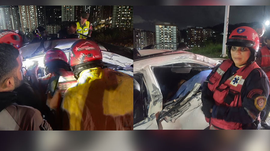 Dos muertos y 2 lesionados deja choque en la autopista Valle-Coche