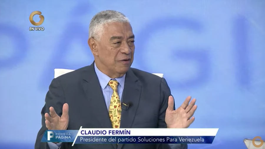 Claudio Fermín, presidente del movimiento Soluciones para Venezuela