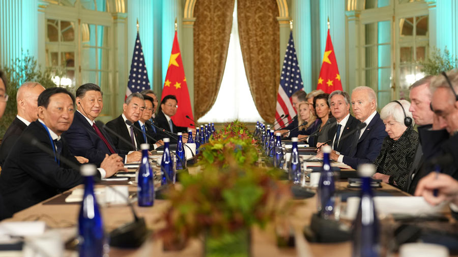Reunión China-EE. UU.  presidente Joe Biden y su homólogo chino, Xi Jinping