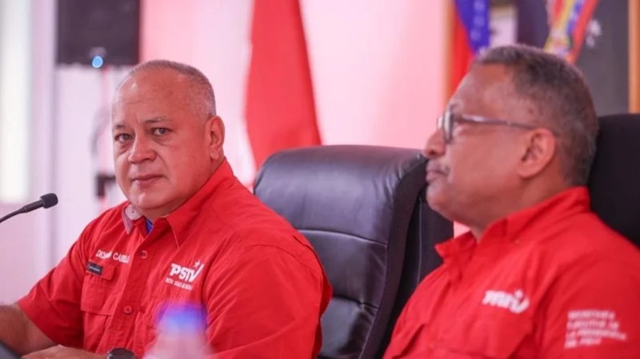 Diosdado Cabello en rueda de prensa del PSUV (Cortesía)