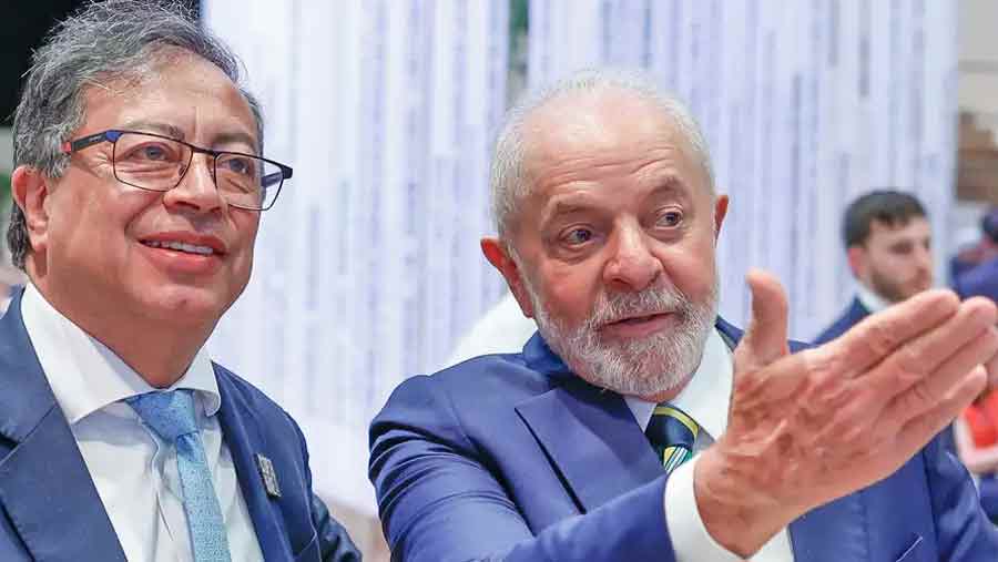 Los presidentes de Colombia, Gustavo Petro y de Brasil, Luiz Inácio Lula da Silva