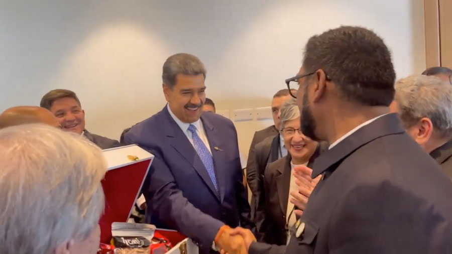 Presidente de la República, Nicolás Maduro, y su homólogo guyanés, Mohamed Irfaan Ali