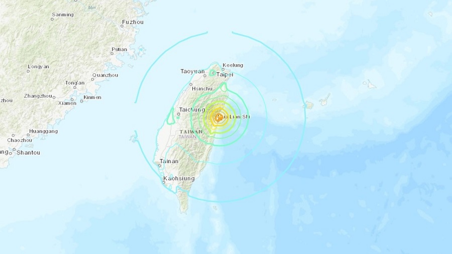 Un nuevo sismo de magnitud 6,6 frente a las costas de Taiwán