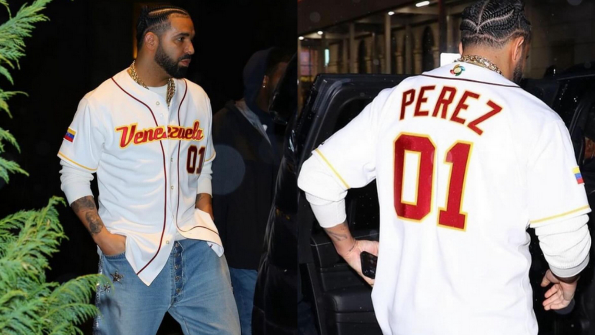 Rapero Drake usa camisa de béisbol venezolano 