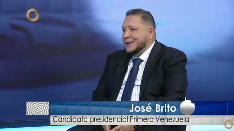 José Brito, candidato presidencial del partido Venezuela Primero