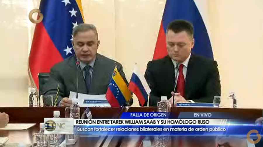 Encuentro entres fiscales Tarek William Saab (Venezuela) e Ígor Krasnov (Rusia)