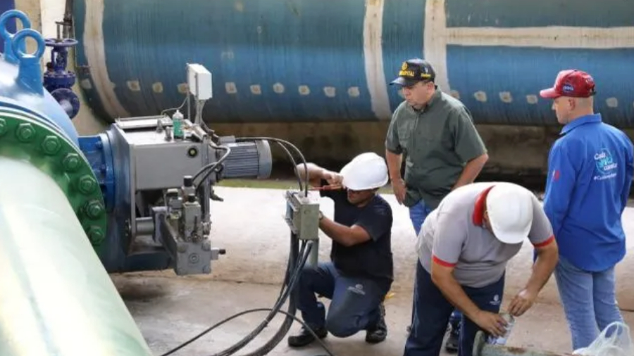 Hidrocapital realiza mantenimiento en estación de bombeo del Sistema Tuy II