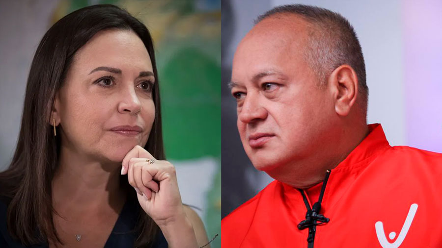 María Corina Machado y Diosdado Cabello