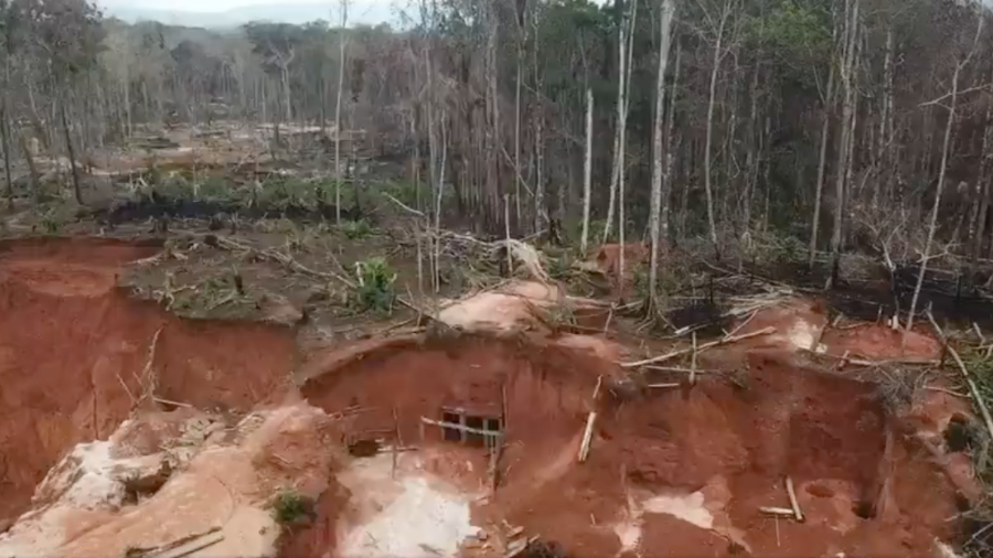 FANB destruyó galerías en la Reserva Forestal La Paragua