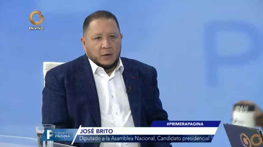 José Brito, candidato a la presidencia por el partido Primero Venezuela