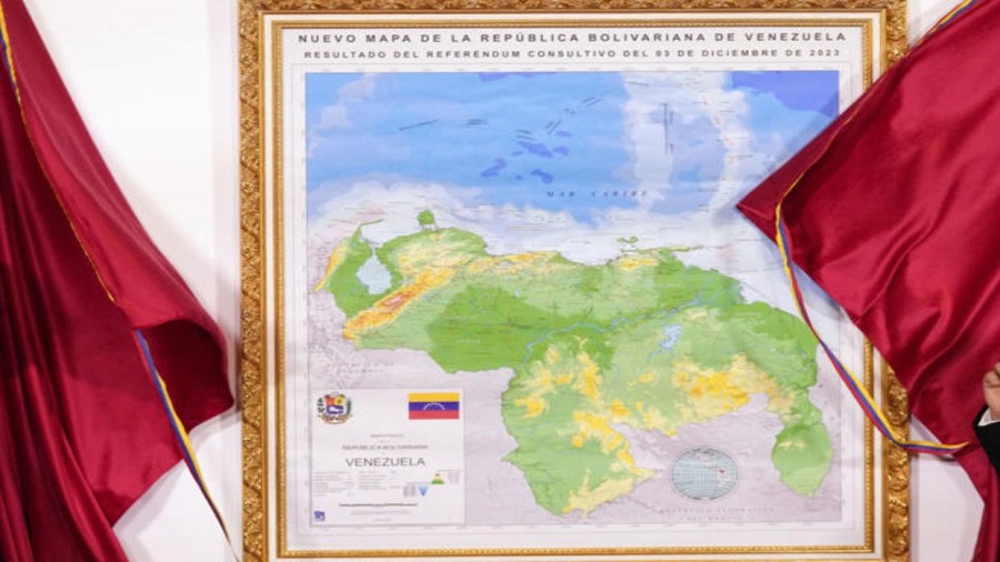 Mapa de Venezuela que incluye el Esequibo (Cortesía)