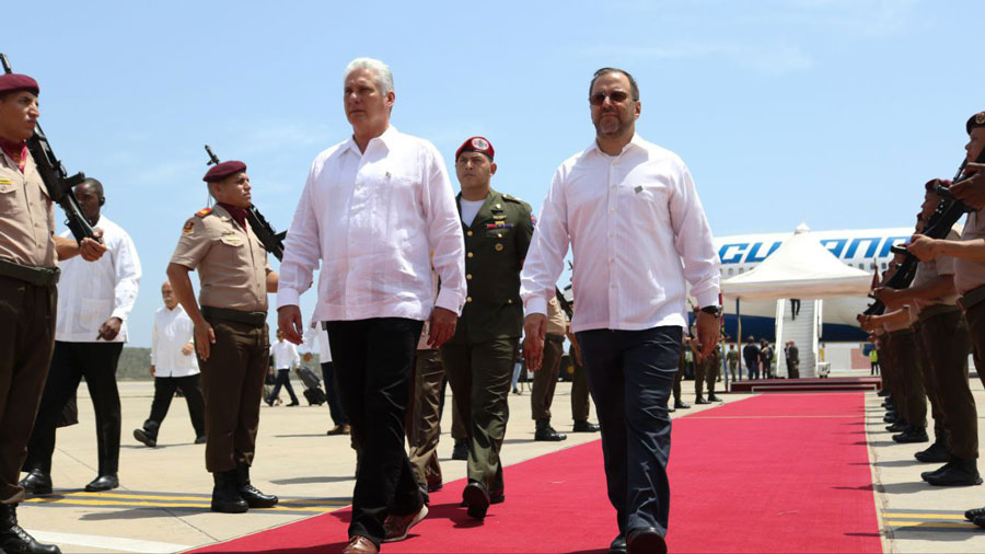 Presidente de Cuba, Miguel Díaz-Canel y canciller Yván Gil