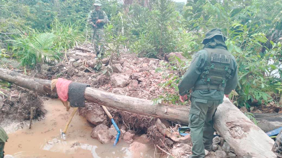 FANB detuvo construcción de mina ilegal en Amazonas