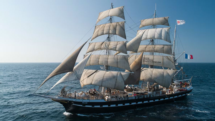 Relevo de la antorcha olímpica: El Belem, el icónico barco que llevará la llama a Francia