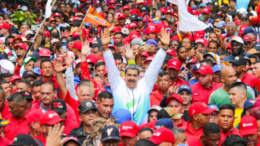 Presidente Nicolás Maduro en la marcha por el Día del Trabajador