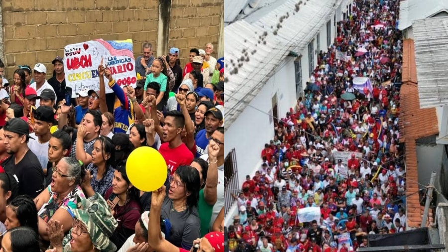 Movilizaciones en Anzoátegui y Trujillo en apoyo al presidente Nicolás Maduro