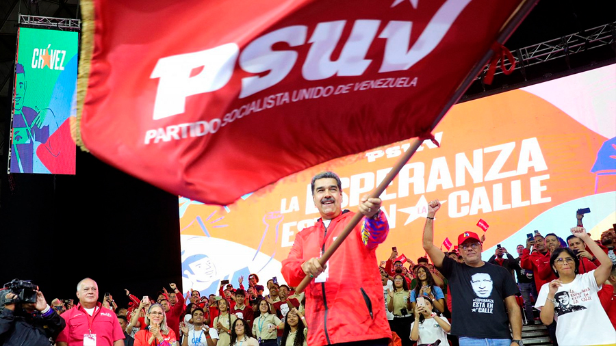 Presidente Maduro y directiva del PSUV