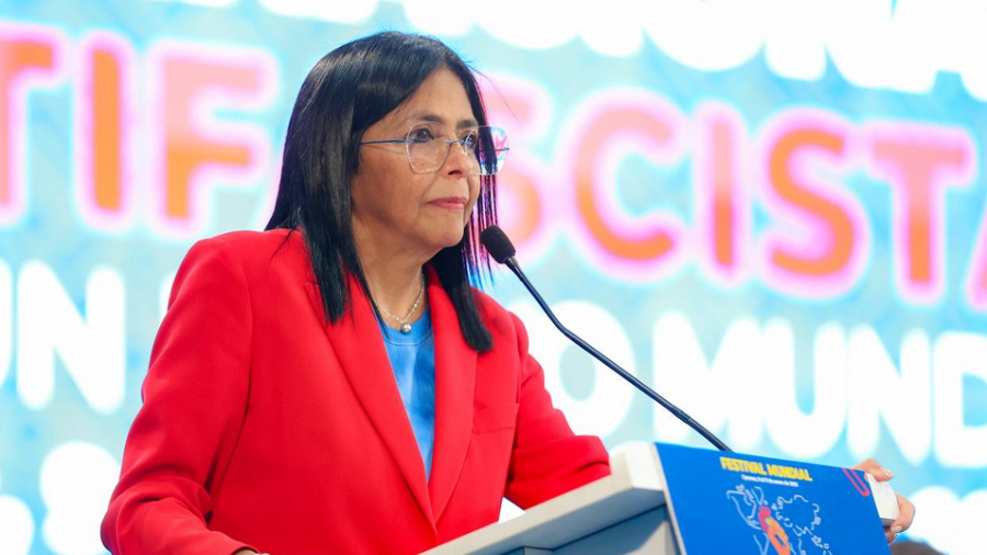 Delcy Rodríguez al instalar Festival Mundial Antifascista en Caracas: 