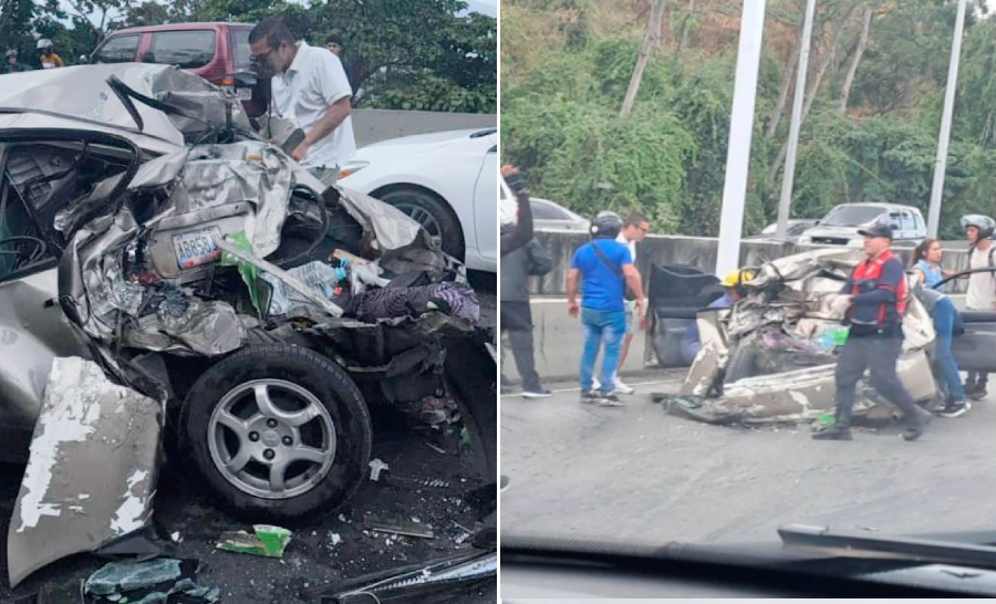 Accidente e la salida del Túnel de La Trinidad