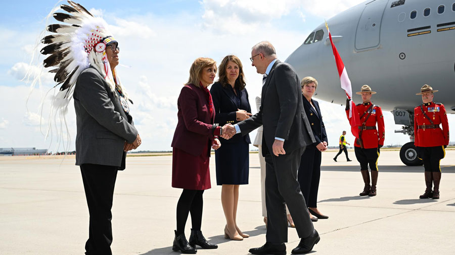 Líderes mundiales llegan a Canadá para la cumbre del G7