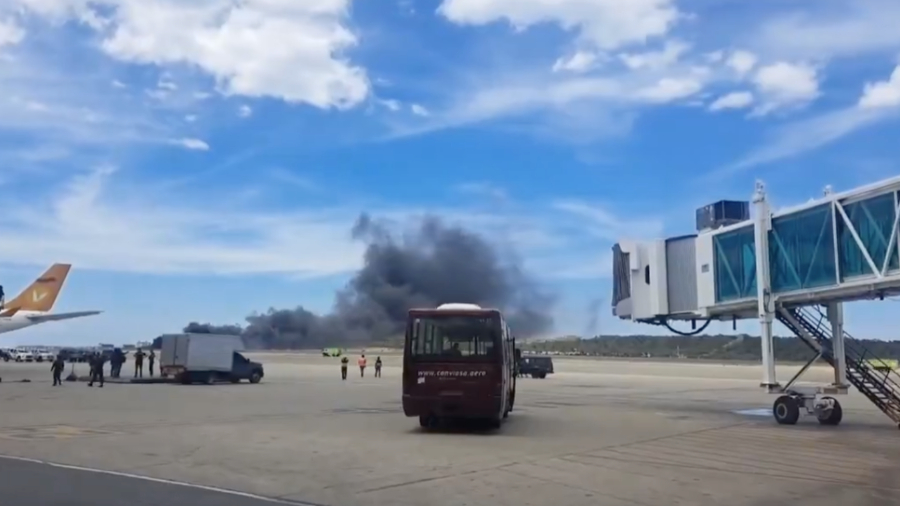 Reportan accidente aéreo en el aeropuerto de Maiquetía en la pista de aterr
