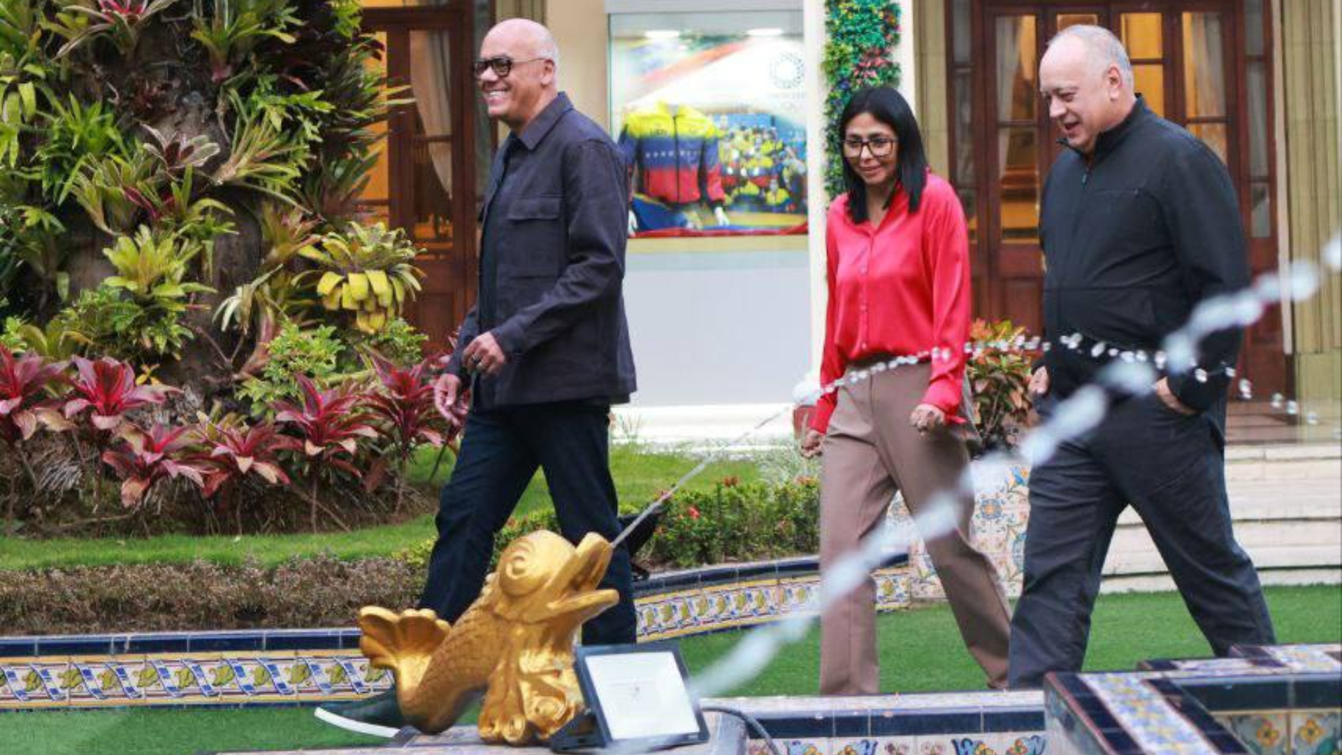 Jorge y Delcy Rodríguez junto con Diosdado Cabello