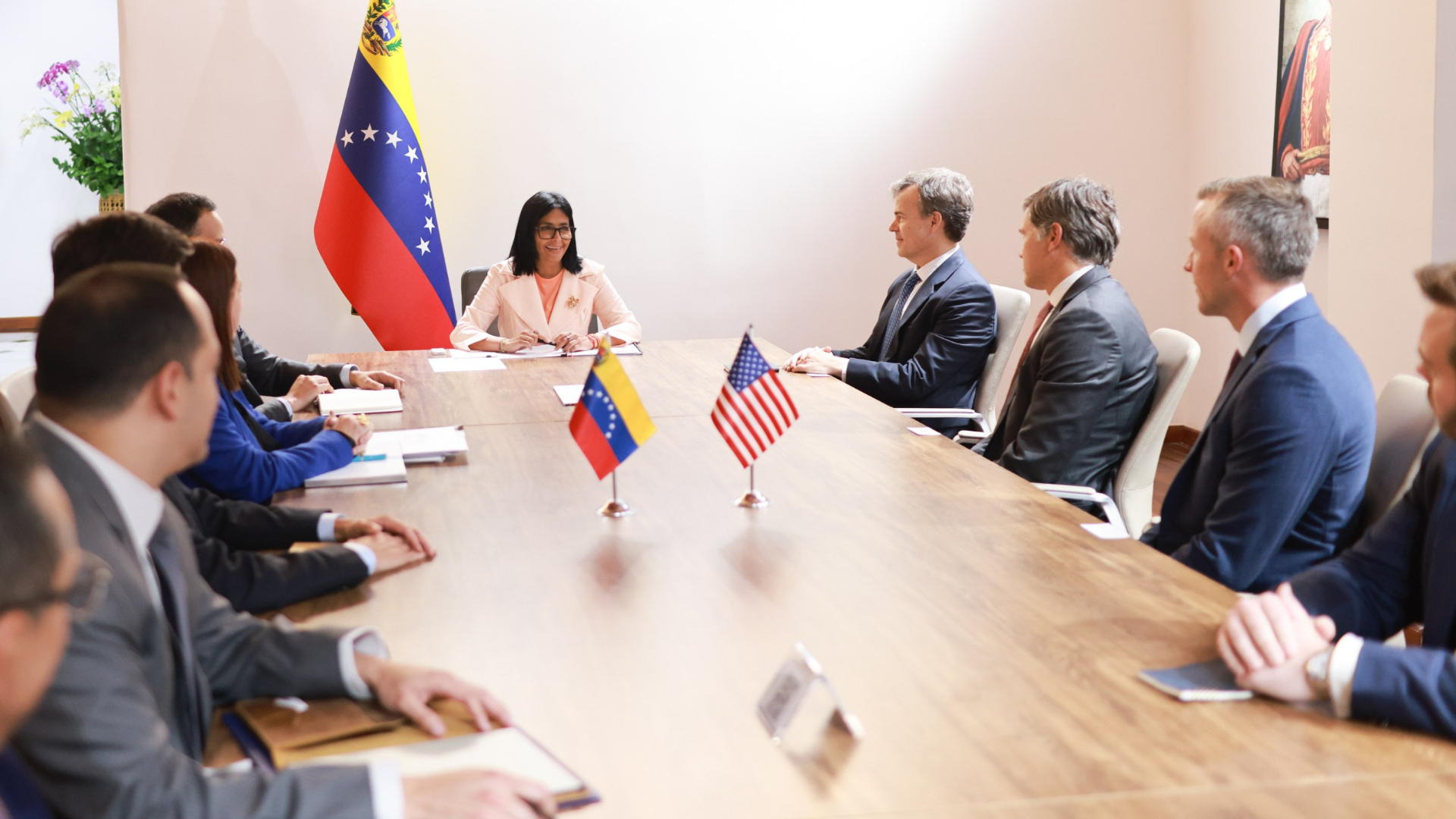 Delcy Rodríguez and United States delegation addressed energy agenda