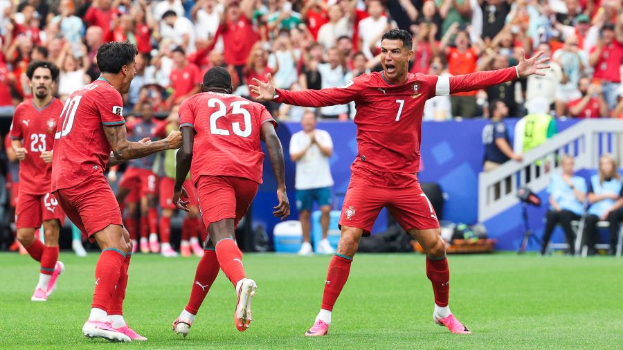 Cristiano Ronaldo celebra su gol 