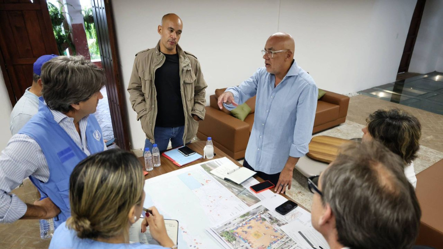 Jorge Rodríguez y ONU coordinan atención para víctimas de terremotos 