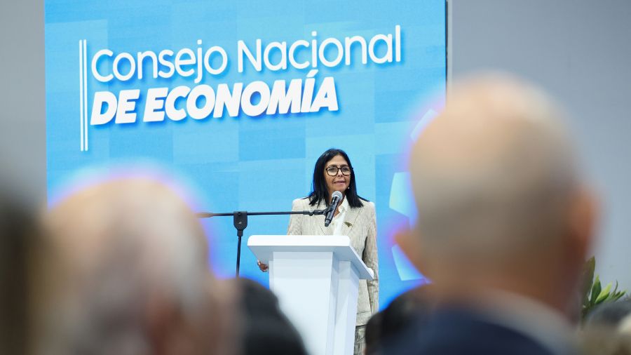 Delcy Rodríguez en el Consejo Nacional de Economía