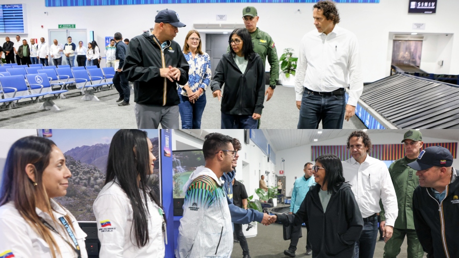Presidenta Delcy Rodríguez inaugura Terminal Temporal de Desembarque Nacional en Aeropuerto Internac