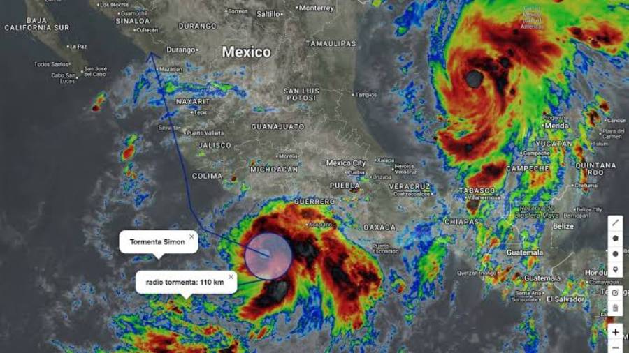 La tormenta tropical Simón